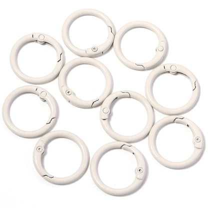20Pcs/Lot Metal O Ring Spring Clasps Colorful Openable Round Carabiner Keychain Snap Hook Dog Chain Buckle DIY Jewelry Connector