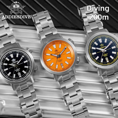 ADDIESDIVE 42MM Automatic Mechanical Watch Janpan 8215 200m Diver BGW9 Super Luminous Sapphire Grass Men Watch