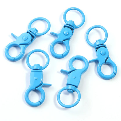5Pcs/Lot Colorful Swivel Lobster Clasp Hooks Keychain Split Key Ring Connector for Bag Key Chain DIY Jewelry Making Supplies