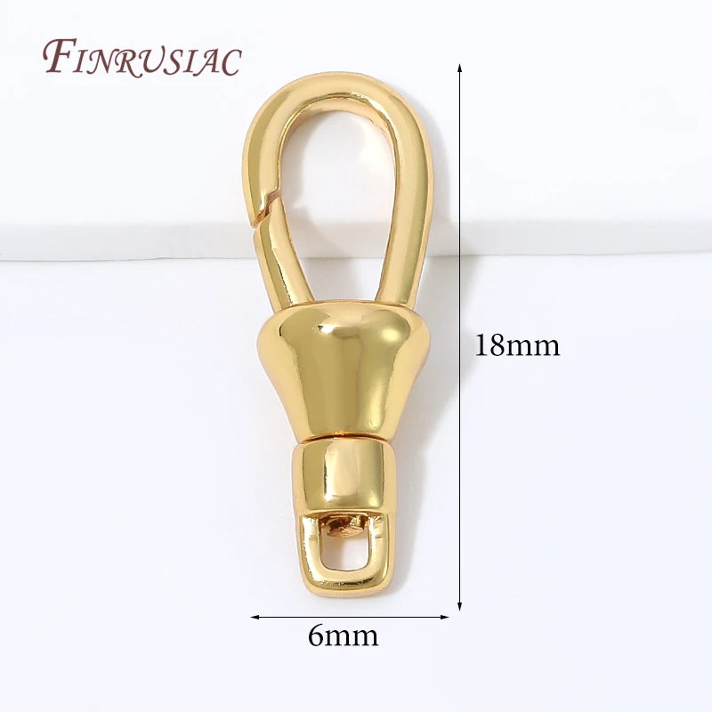 18K Gold Plated Mini Heart Spring Clasp,Lobster Clasp DIY Jewelry Making Findings Necklace Bracelet Connector Hook Accessories