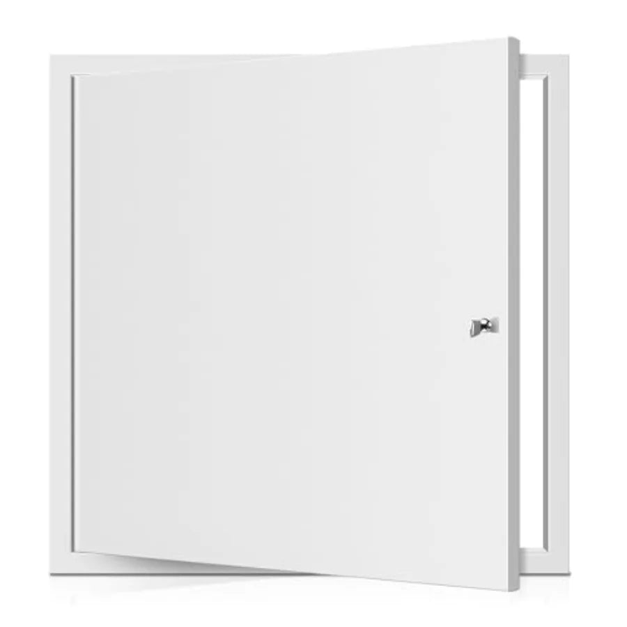 Access Panel for Drywall, with Lock and Key, for Ceiling, Electrical Conduits, Heavy Duty Metal Steel Access Door White