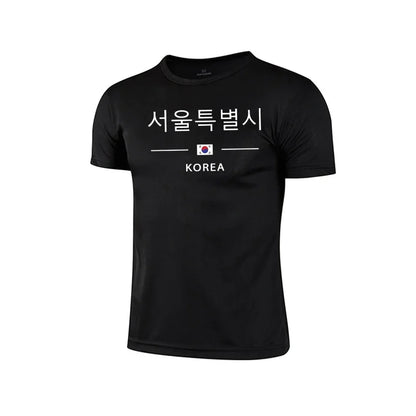 2026 Summer Mens T-shirt Print Casual Exercise Tops Outdoor Jogging Marathon Clothing Quick-Drying Mesh Tees Cycling Sportswear