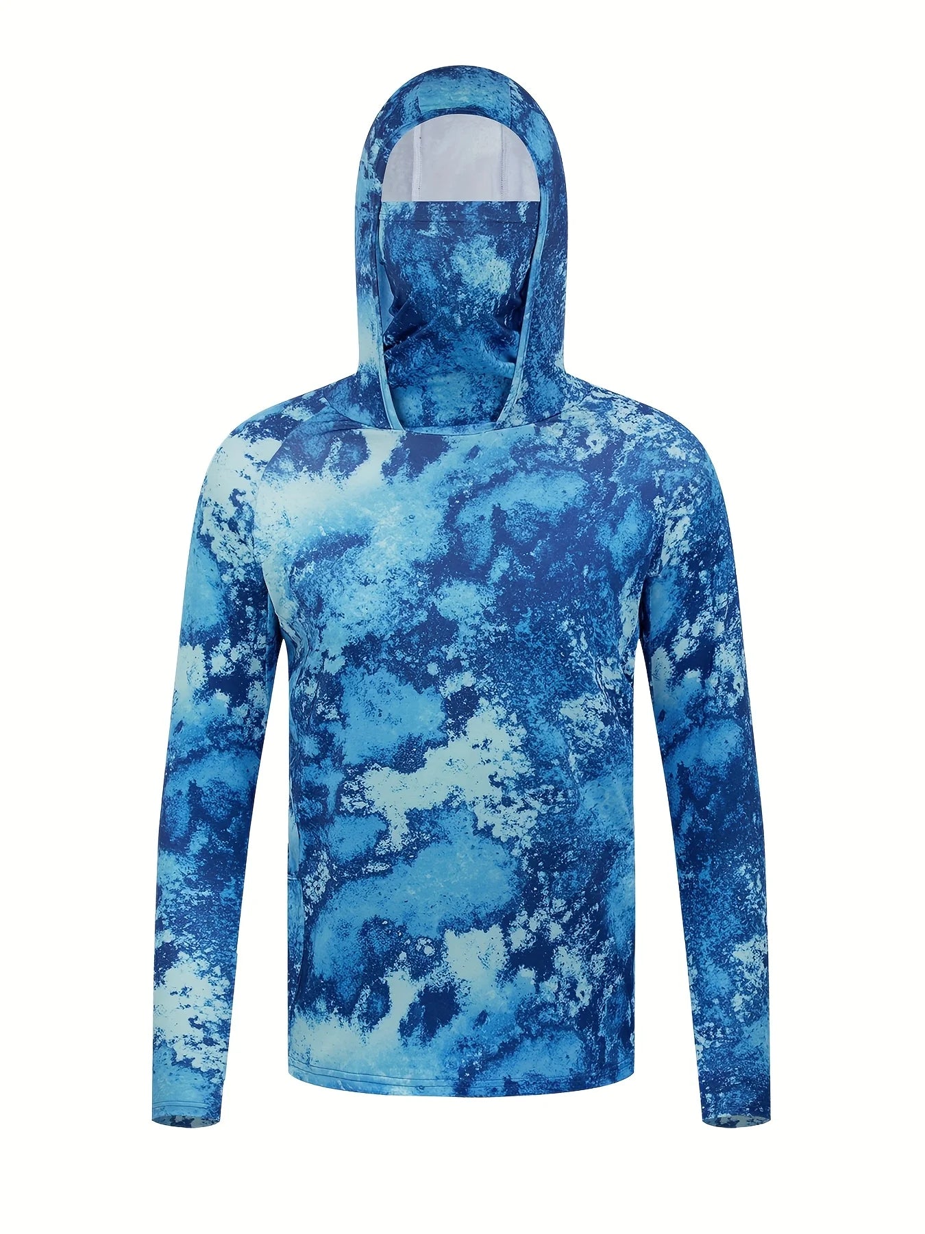 American men's summer creative camouflage graffiti print soft breathable fishing suit long sleeved T-shirt outdoor casual top