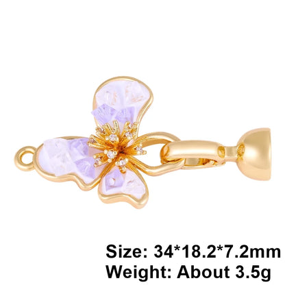 Juya Handmade Decorative Flower Connector Fastener Lock Hooks Clasps Accessories For DIY Women Fashion Needlework Jewelry Making