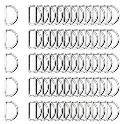 30/60/100Pcs D-ring buckle stainless steel semi-circular D-ring adjustable hardware bag belt process DIY accessories