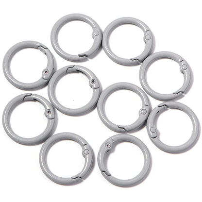 20Pcs/Lot Metal O Ring Spring Clasps Colorful Openable Round Carabiner Keychain Snap Hook Dog Chain Buckle DIY Jewelry Connector