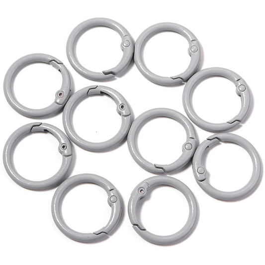 20Pcs/Lot Metal O Ring Spring Clasps Colorful Openable Round Carabiner Keychain Snap Hook Dog Chain Buckle DIY Jewelry Connector