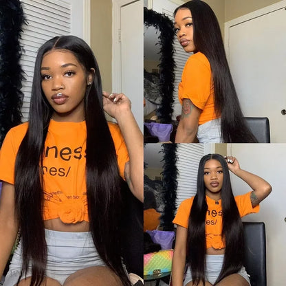 18-46 Inch Straight Human Hair Wigs 13x4 13x6 HD Lace Frontal Wigs For Women Glueless Bone Straight Lace Front Human Hair Wigs HD Lace Frontal Human Hair Wigs Straight 360 Lace Frontal Wig