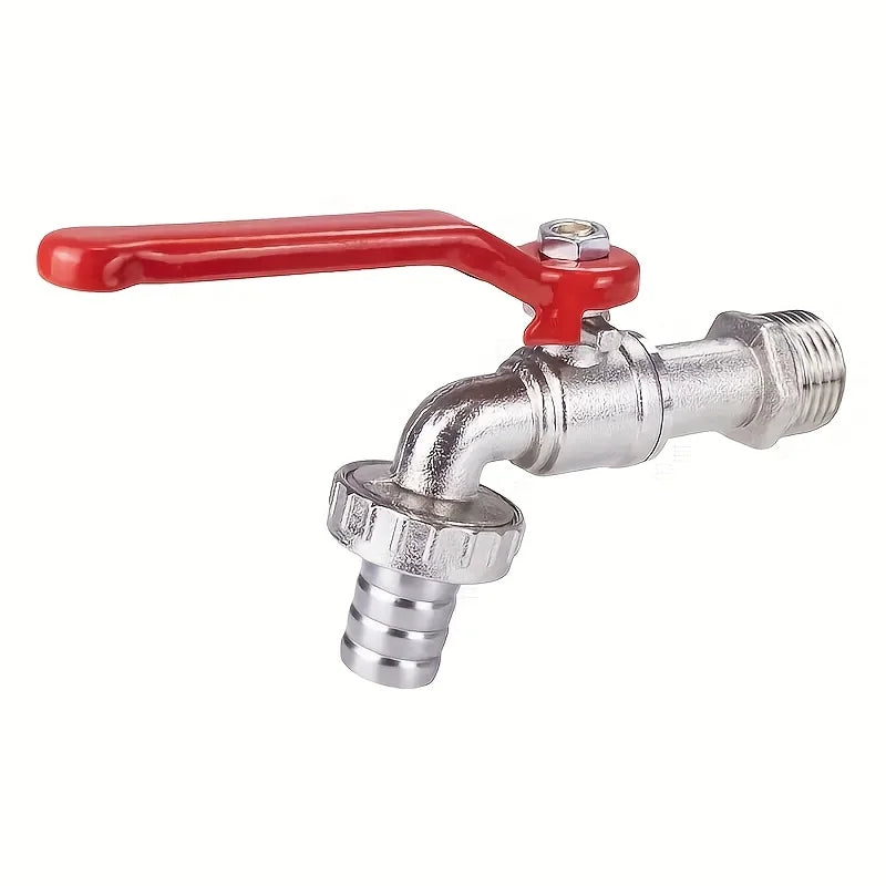 Garden Tools Brass Water Faucet 1/2" Outside & Inside Easy Turn On/Off Lever Handle Watering Supply Taps Ball Valve