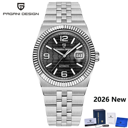 PAGANI DESIGN 2026 New Men's Watches Rose Gold Luxury Automatic Watch For Men MIYOTA 8215 Mechanical Wristwatch Sapphire crystal