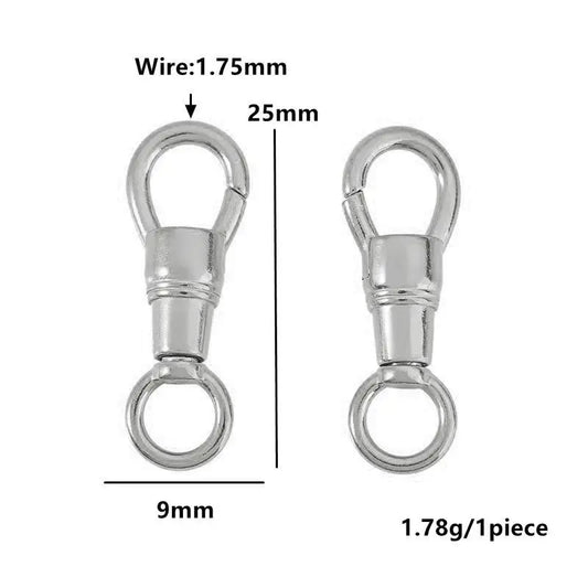 2pcs Stainless Steel Clasp Strong Oval Heart Round Polished Lobster Clasp Hook Connector DIY Necklace Jewelry Making Accessories