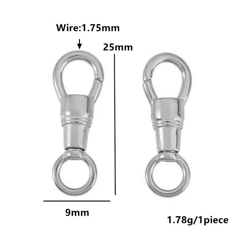 2pcs Stainless Steel Clasp Strong Oval Heart Round Polished Lobster Clasp Hook Connector DIY Necklace Jewelry Making Accessories