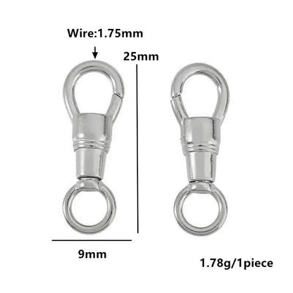 2pcs Stainless Steel Clasp Strong Oval Heart Round Polished Lobster Clasp Hook Connector DIY Necklace Jewelry Making Accessories