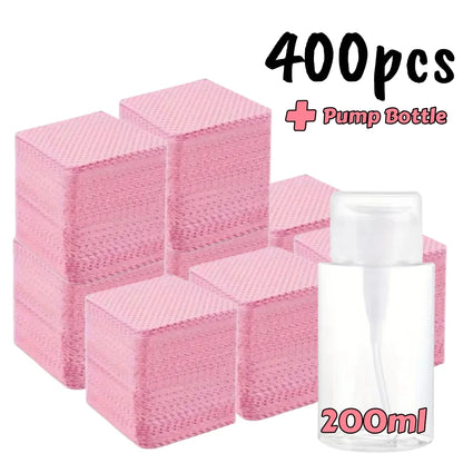 20/600pcs Lint-Free Gel Nail Wipes Aluminum-Free Cleansing Tissues Nail Polish Remover Pads for NaiArt Beauty Nail Cleaning Care