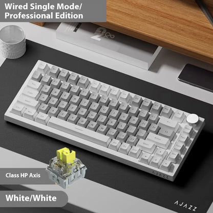 AJAZZ AK820 Wired With Rotary Volume Buttons Hot-Swappable Keys For Office AndHome Mechanical Keyboards DIY