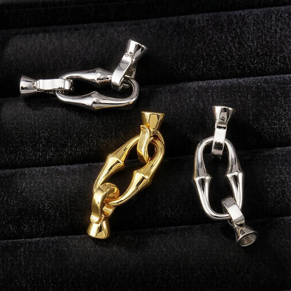 1 Pcs Copper Gold Color Plated Double-headed Bamboo Joint Buckle Pearl Necklace Bracelet Closing Buckle DIY Jewelry Accessories