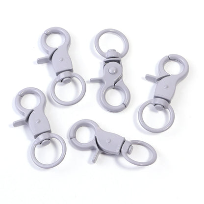 5Pcs/Lot Colorful Swivel Lobster Clasp Hooks Keychain Split Key Ring Connector for Bag Key Chain DIY Jewelry Making Supplies