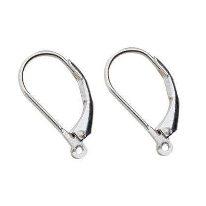 Solid 925 Sterling Silver Hinged French Leverback Eearwire Hook Findings , snap hook for Earring Jewelry DIY