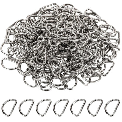 30/60/100Pcs D-ring buckle stainless steel semi-circular D-ring adjustable hardware bag belt process DIY accessories