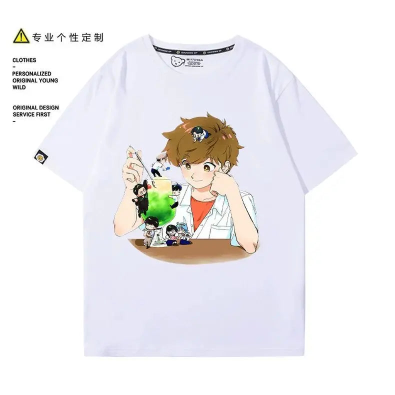 Go for It, Nakamura! Nakamura Okuto Hirose Aiki T-Shirt Cartoon Printed Top Summer Anime Cosplay Outfit Gift Men Women Halloween