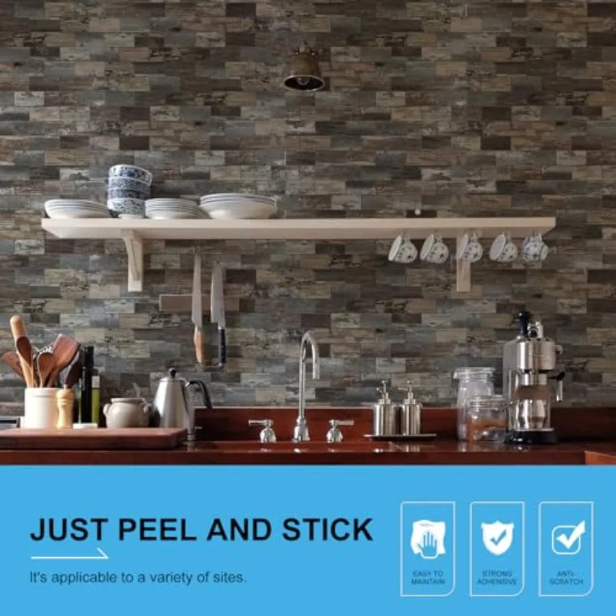 Peel and Stick Backsplash, 20 Sheets Peel and Stick Tile for Kitchen Backsplash, Self Adhesive Waterproof Backsplash Tile, PVC