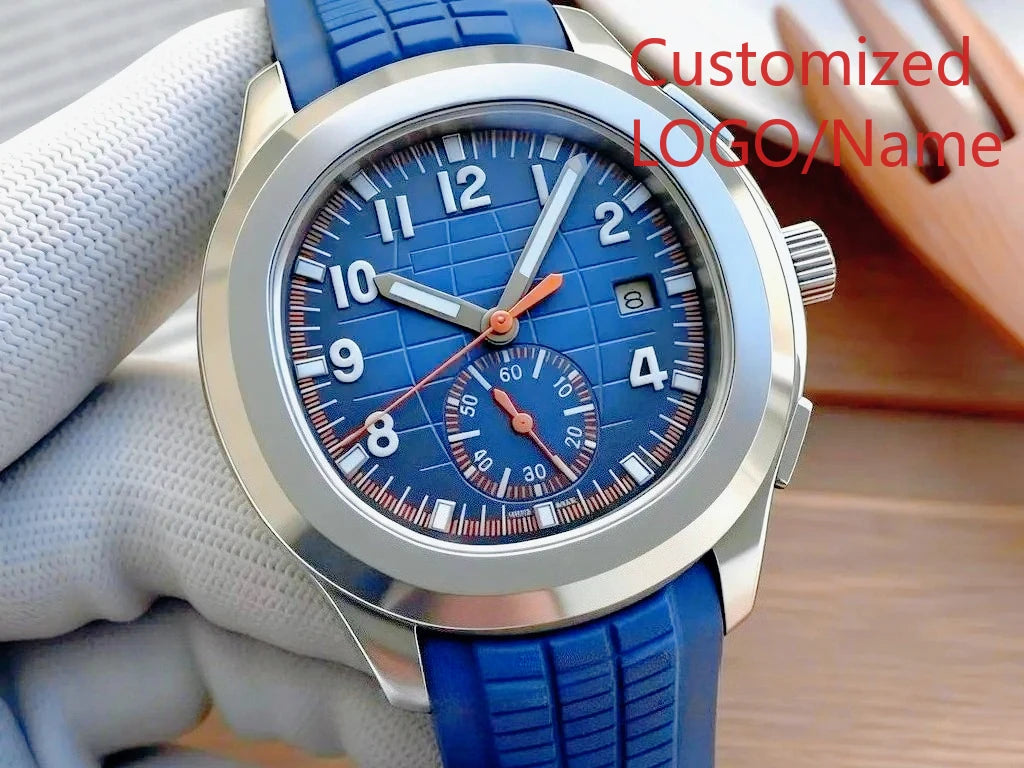 A11 Store Customized Watch 40mm Men's Sport Watch Automatic Mechanical Watches 904L Stainless Steel Black Blue Rubber