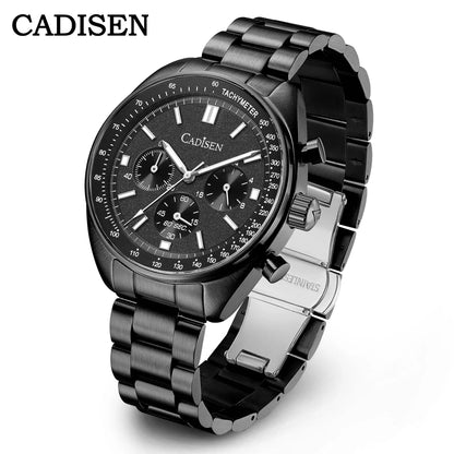 CADISEN 2026 New Men Watches Quartz Business Watches Japan VD53 Mens Clock Watch Men Chronograph Watch for Men Gift With Box