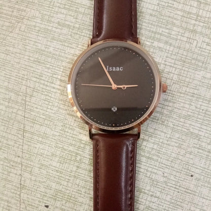 CL026  Black Rose Gold Build Brand Your Own Watch Custom Design OEM Logo Printed Watch Men Wrist Calendar Minimalist Watch