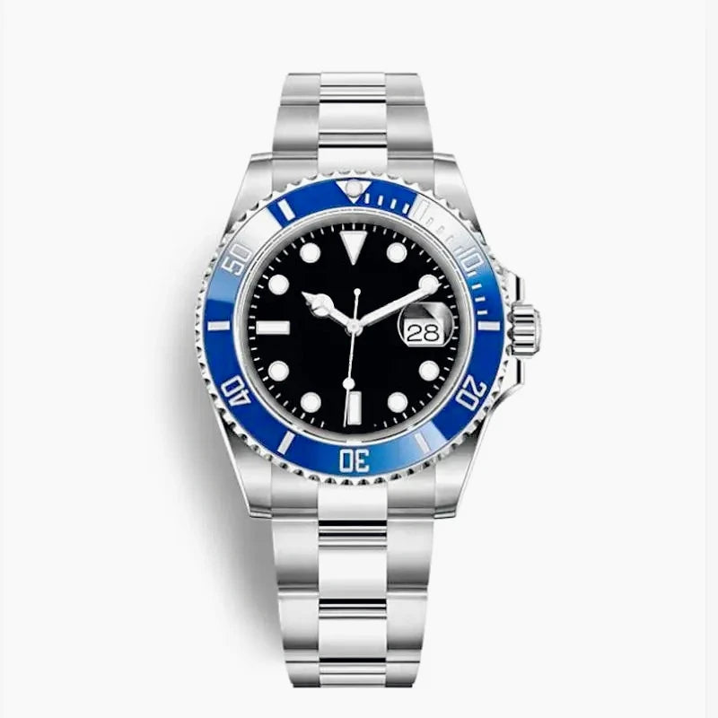 904L Stainless Steel Mens Mechanical Automatic Watches Polished Case Latest Fashion Style Black Blue Gradient Dial Anti Scratch
