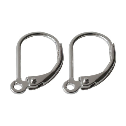 Solid 925 Sterling Silver Hinged French Leverback Eearwire Hook Findings , snap hook for Earring Jewelry DIY