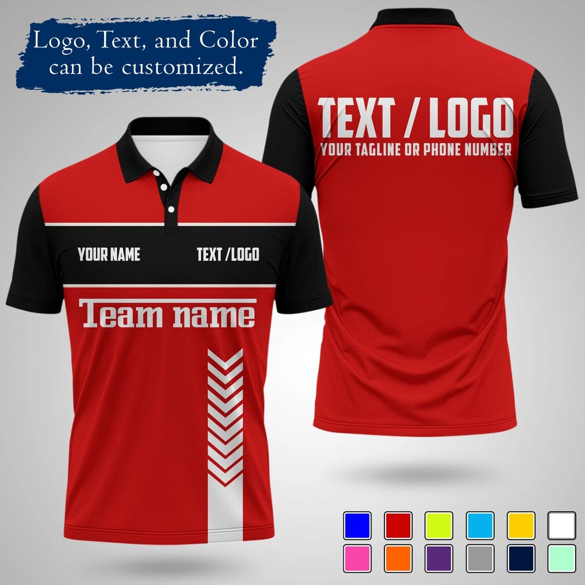 Personalized Sports Polo Shirt Custom Name And Logo Printed Quick Drying Short Sleeve Jersey For Team Uniform Outdoor Activities