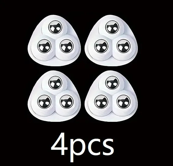 Paste Universal Wheel No Noise Self Adhesive Universal Pulley Rotating Wheels for Trash Can Bottom Kitchen Small Appliances