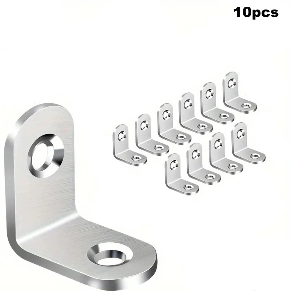 40/20pcs Stainless Steel L Brackets - Small Right Angle Corner Brace for Shelves, Wood Furniture, Chair，Furniture accessories