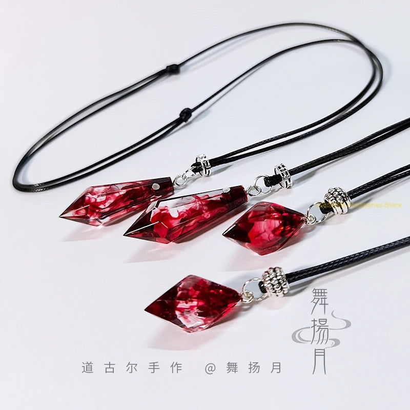 Anime Epoxy Necklace The Husky and His White Cat Shizun Mo Ran Chu Wanning Gift Pendant Chain Choker Cosplay Accessories Props