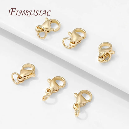 Stainless Steel Gold Plated 10mm Lobster Clasps,Locks For Jewelry Connectors DIY Bracelets Making Accessories,Clasps For Jewelry