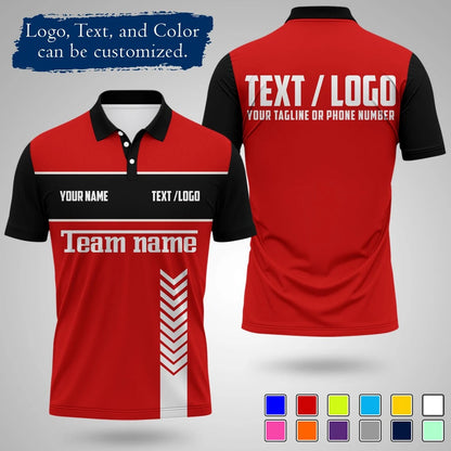 Personalized Sports Polo Shirt Custom Name And Logo Printed Quick Drying Short Sleeve Jersey For Team Uniform Outdoor Activities