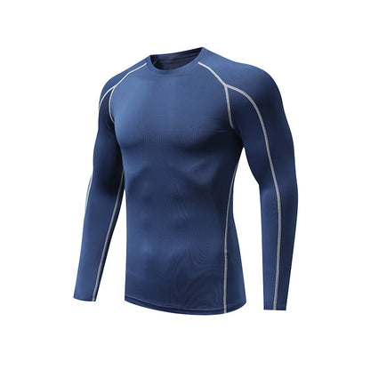 Men's Running Compression T-shirt Long sleeves Sport Tees Gym Fitness Sweatshirt Man Jogging Tracksuit Homme Athletic Shirts Top