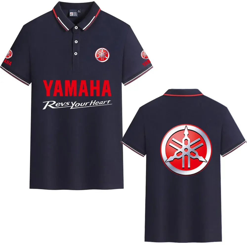 motorcycle Racing collared Yamaha POLO shirt cycling suit for men and women summer top short-sleeved T-shirt motogp fan clothing