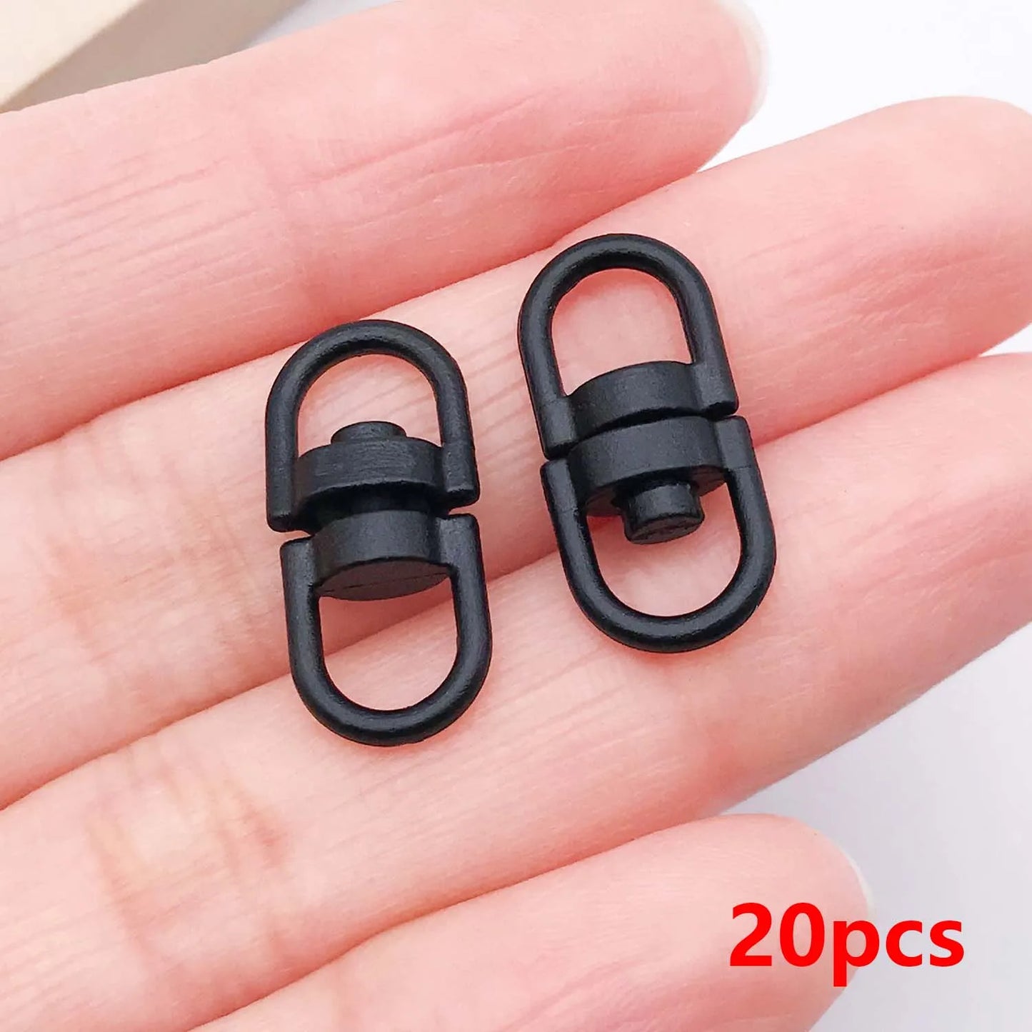 20pcs Metal Rotate Buckle Key Rings Swivel Dog Buckle Holder Connectors for DIY Keychain Jewelry Making Accessories