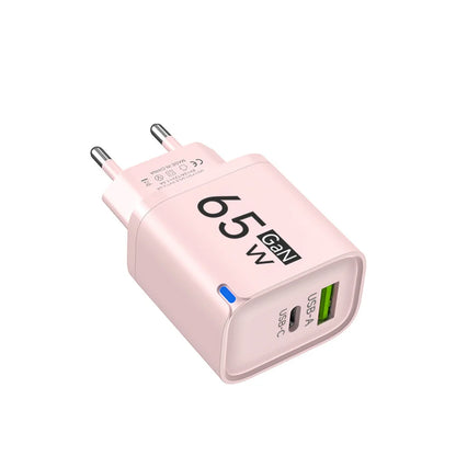 USB 65W Fast Charging Charger Type C High Speed Charge Mobile Phone Wall Adapter For iPhone Honor Xiaomi Huawei Samsung Oneplus