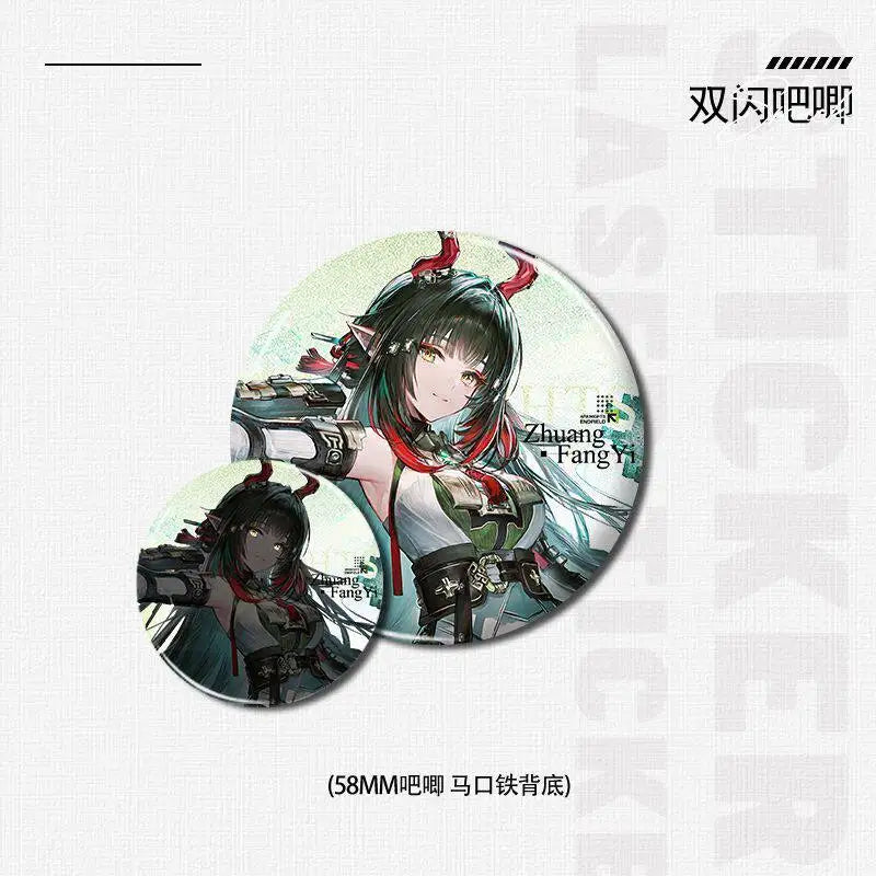 Arknights:Endfield Zhuang Fangyi 58mm Tin Badge Anime Laser Ticket Little Paper Card Polaroid Style Card Gift Doujin Goods