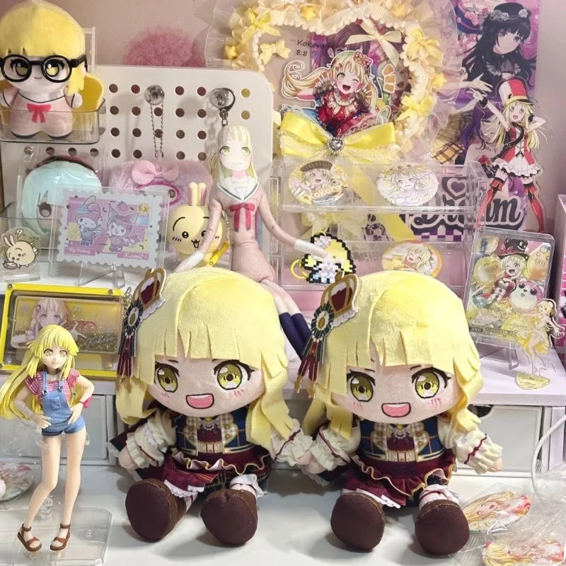 Anime Kokoro Tsurumaki Game BanG Dream! Hello,Happy Plush Stuffed Cosplay 20cm Cute Soft  Dress Up Plushie Present Collection