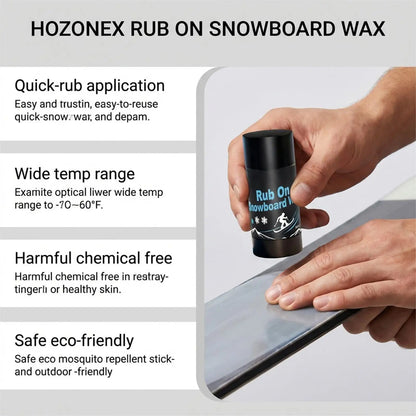 30g Rub-On Ski & Snowboard Wax Portable Easy to Use Friction Reducer for Indoor Outdoor Winter Sports Skiing Cross-Country