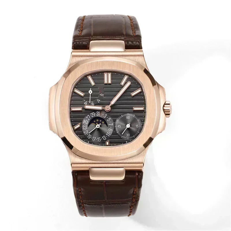 Luxury Brand Men Watch Automatic Mechanical Multi-functional Watches Stainless Steel Sapphire Leather Watch for Men
