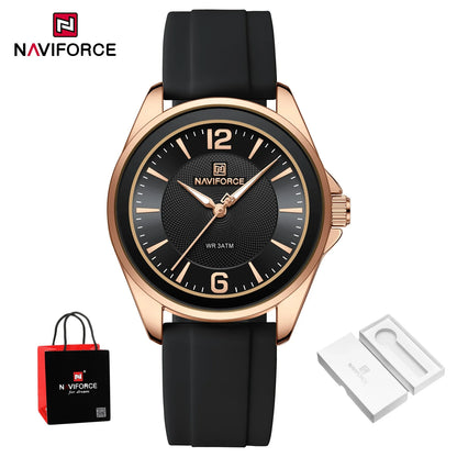 New NAVIFORCE Women's Watch Sports Silicone Strap Watch Women's Quartz Watch Clock Package Gifts Reloj Mujer Relogios Feminino