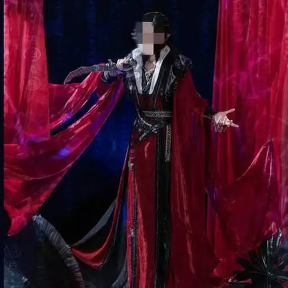 Chinese TV Series TGCF Tian Guan Ci Fu Xie Lian Hua Cheng Cosplay Costume Hua Cheng Cosplay Dress Hanfu Full Set