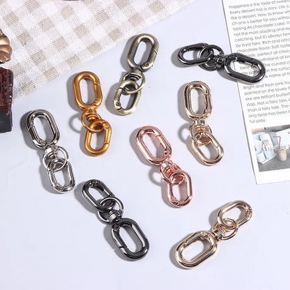 2Pcs Swivel Clasp Clip Double Head Metal Lobster Claw Clasps For Keychain Making DIY Crafts Accessories