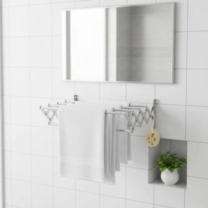 Retractable Towel Rack Multifunctional Stainless Steel Bathroom Rack Stainless Steel Towel Shelf Waterproof for Barbershop