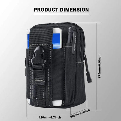 Tactical Molle Belt Pouch Military Waist Bag EDC Tool Organizer Phone Holster Holder For Men Outdoor Hiking Camping Hunting Gear