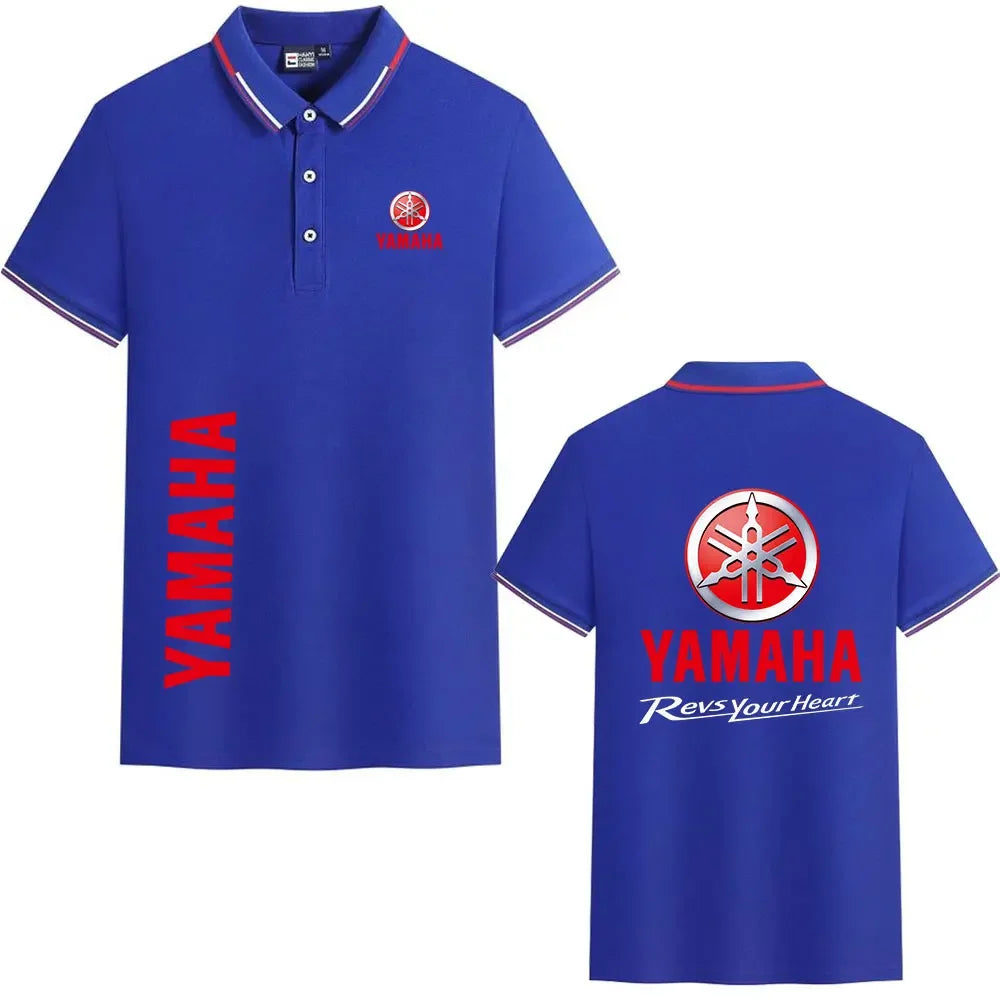motorcycle Racing collared Yamaha POLO shirt cycling suit for men and women summer top short-sleeved T-shirt motogp fan clothing